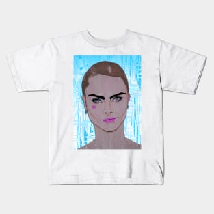 Cara blue distorted Kids T-Shirt